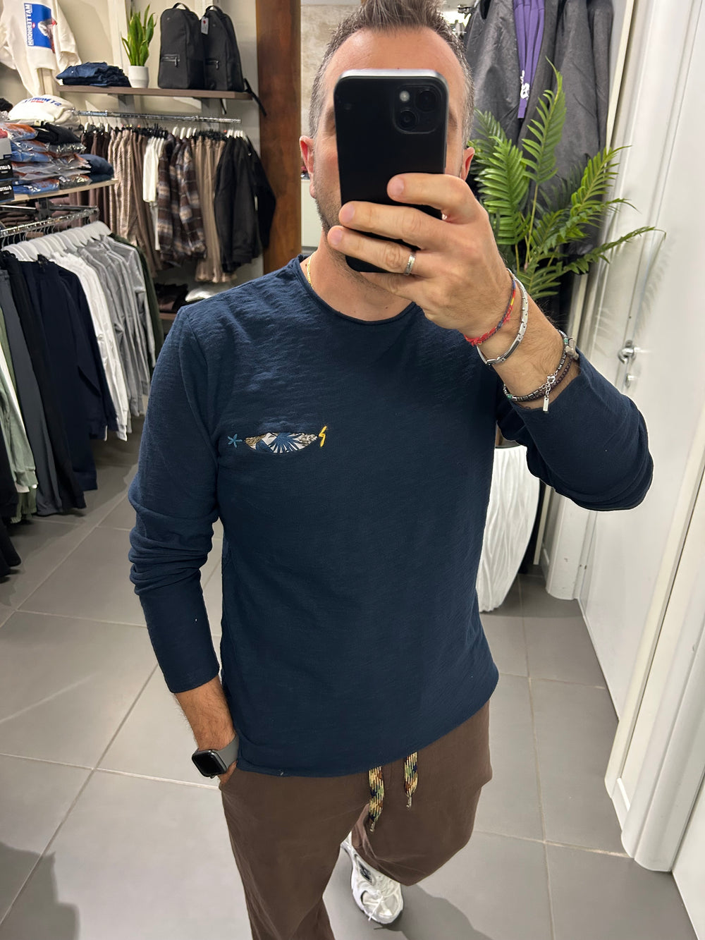 Maglia TASCHINO cotone blu