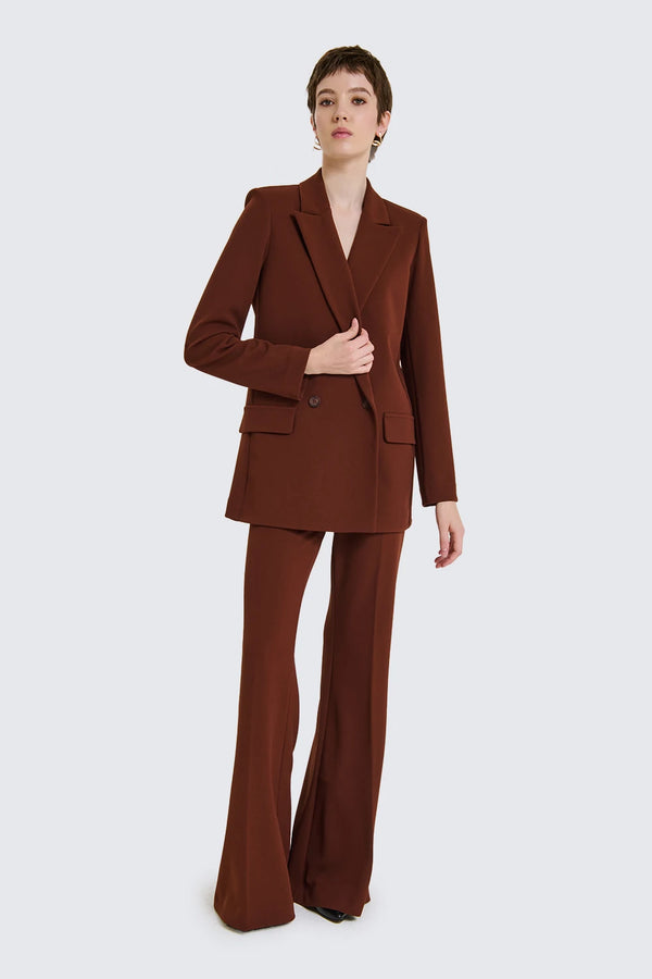 PANTALONE ELEGANTE A ZAMPA ruggine