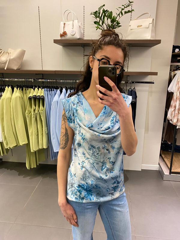 T-shirt SINGAPORE azzurro