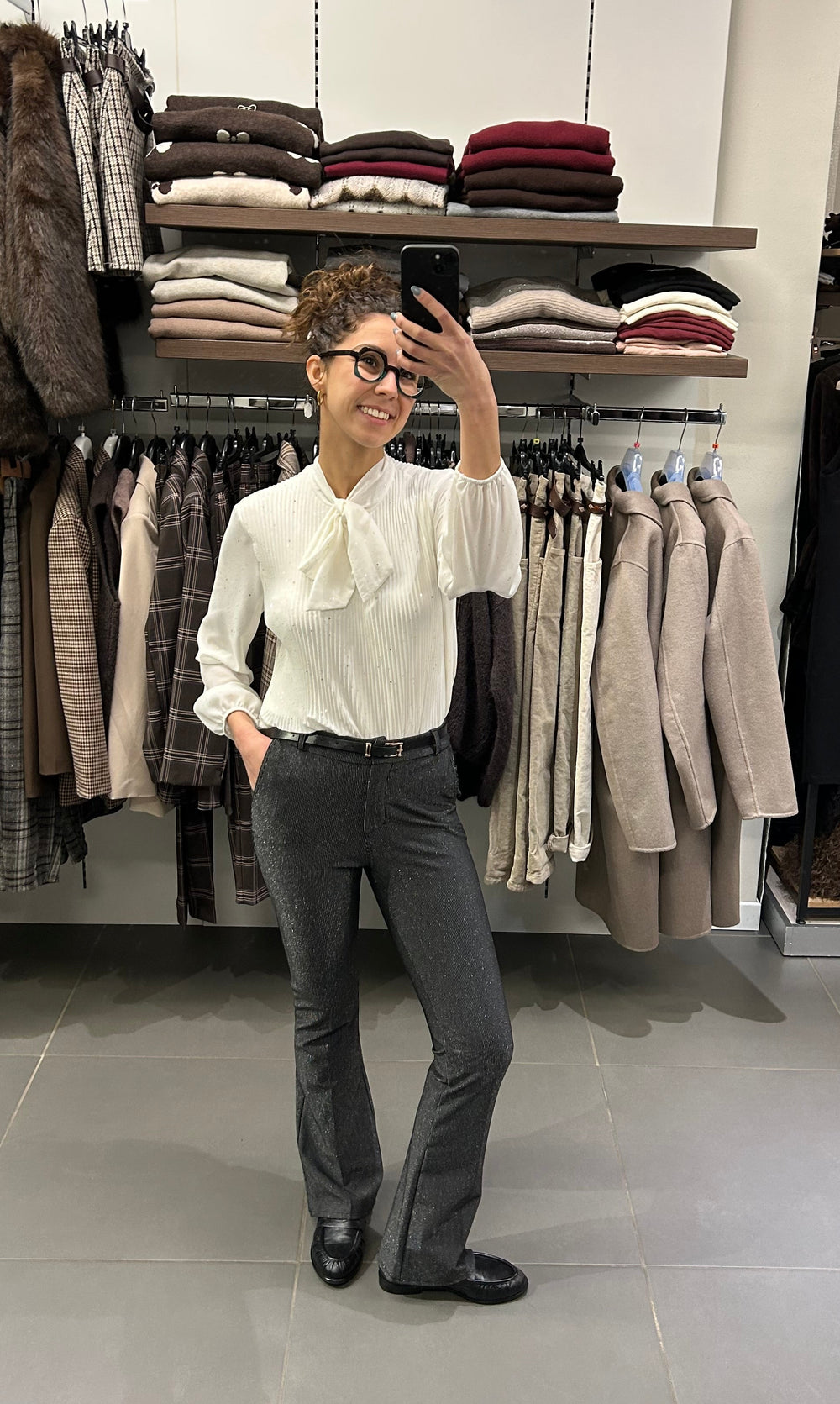 PANTALONE LUREX A ZAMPA