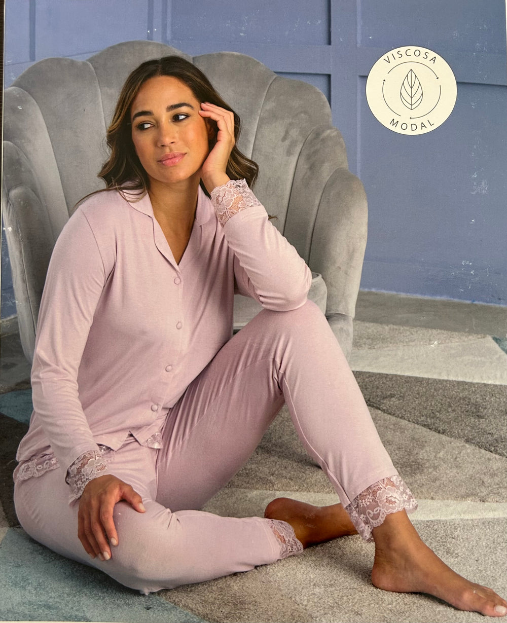 Pigiama Taglio Uomo APERTO con pizzo