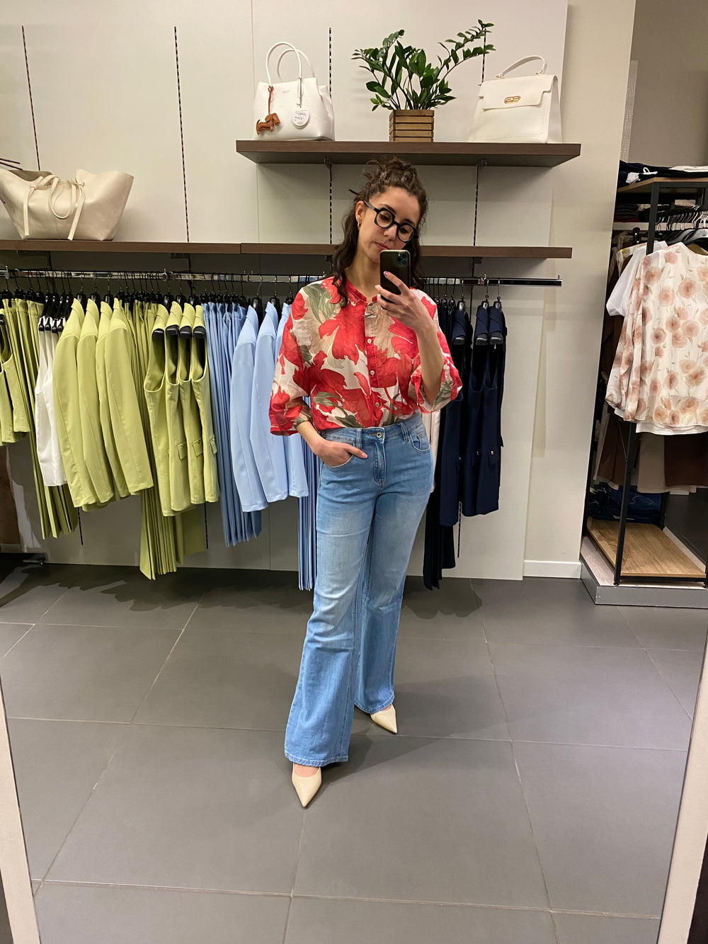 Camicia PEONIA rosso