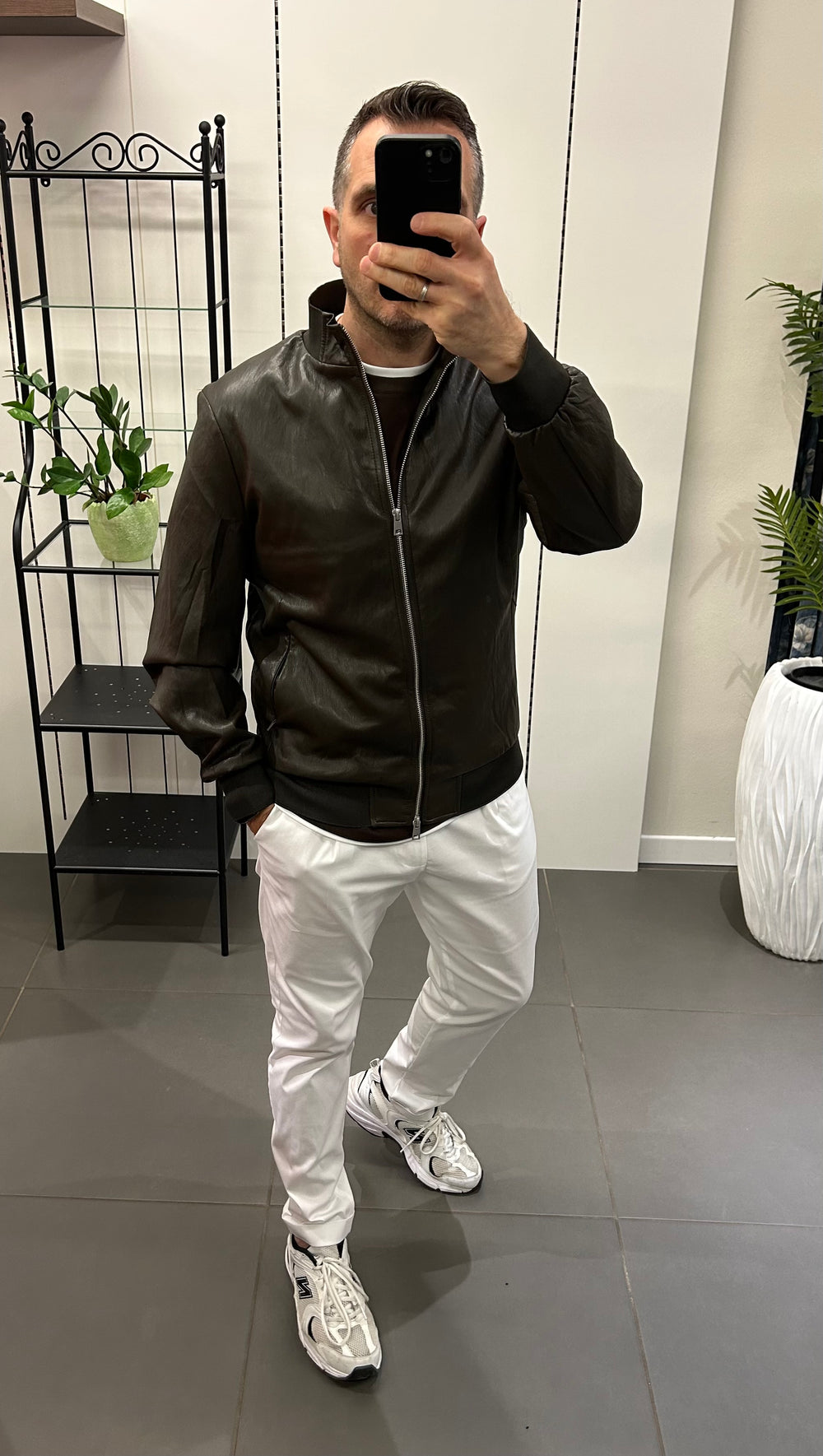 BOMBER ECOPELLE MORO