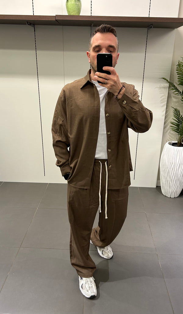 Coordinato camicia+pantalone moro