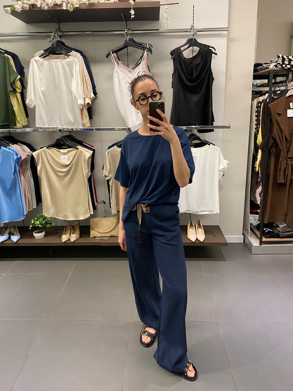 Jeans PALAZZO chambray