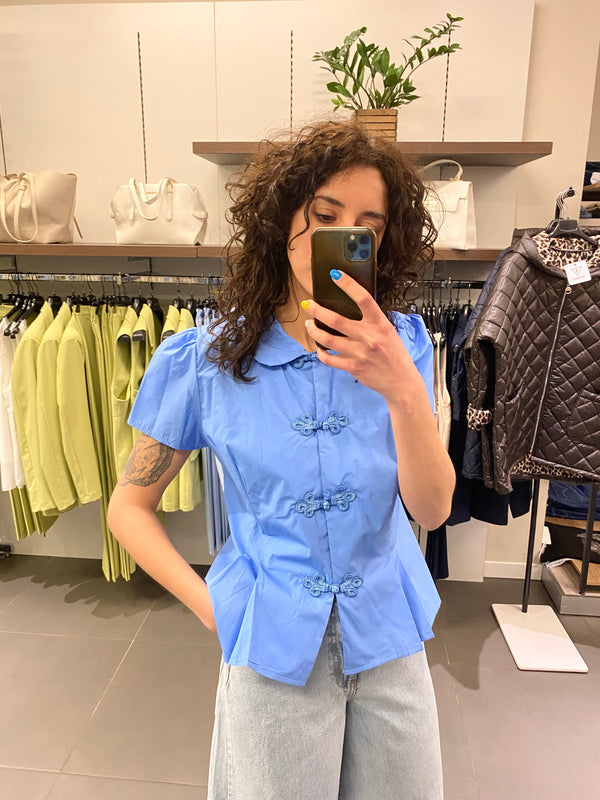 Top COREA azzurro