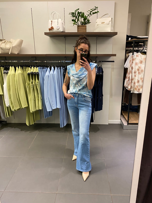 T-shirt SINGAPORE azzurro