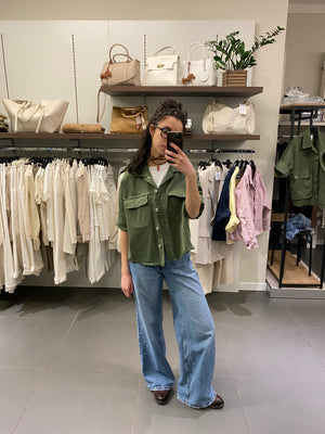 Giacca/Camicia cotone PEONIA militare