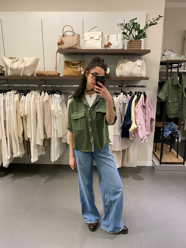 Giacca/Camicia cotone PEONIA militare