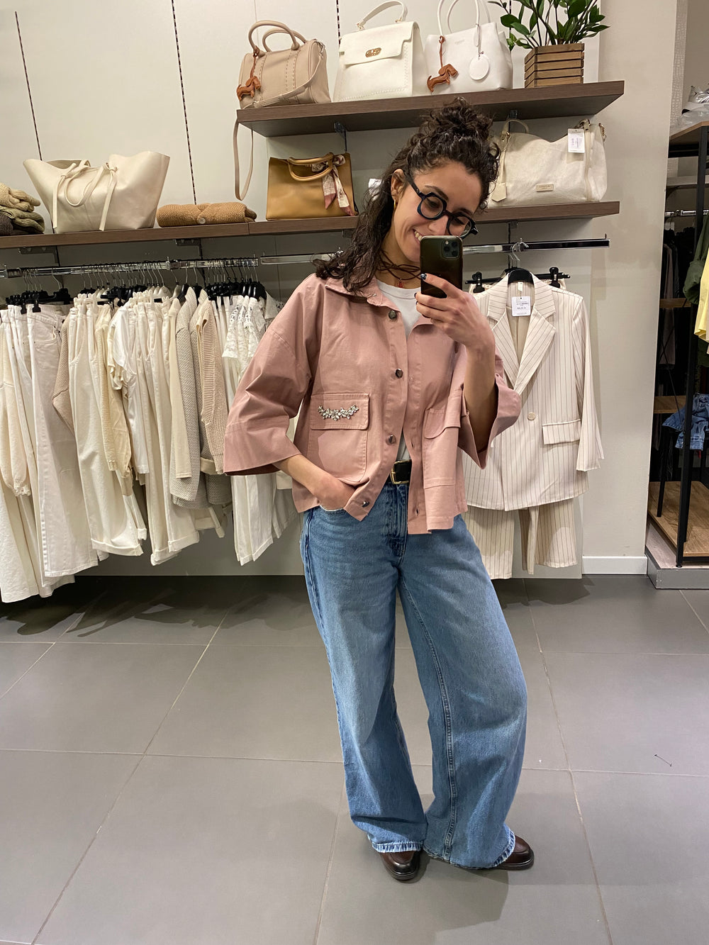 GIACCA cotone CALLA rosa