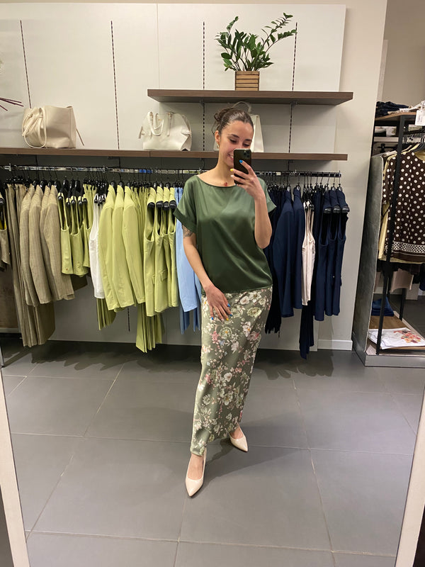 Casacca SATIN basic verde