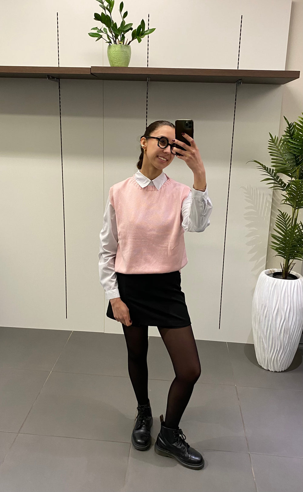Gilet IN COTONE CHIUSO rosa