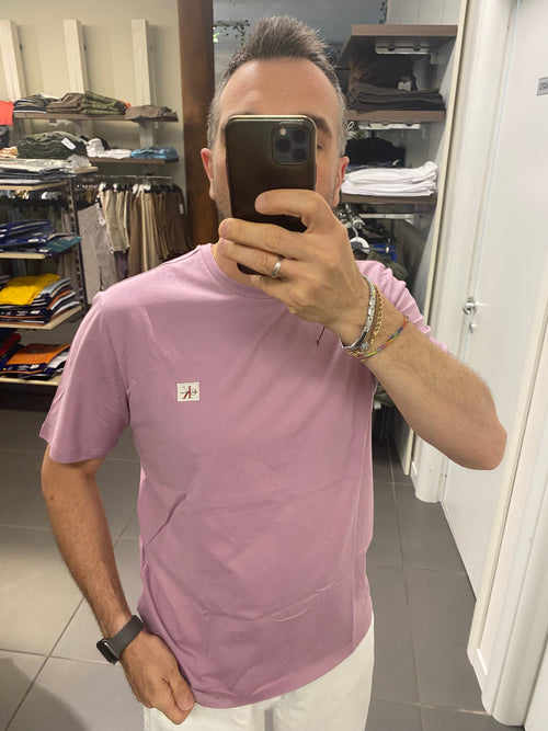 T-Shirt CK in cotone rosa