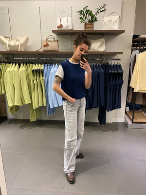 Gilet IN COTONE CHIUSO blu