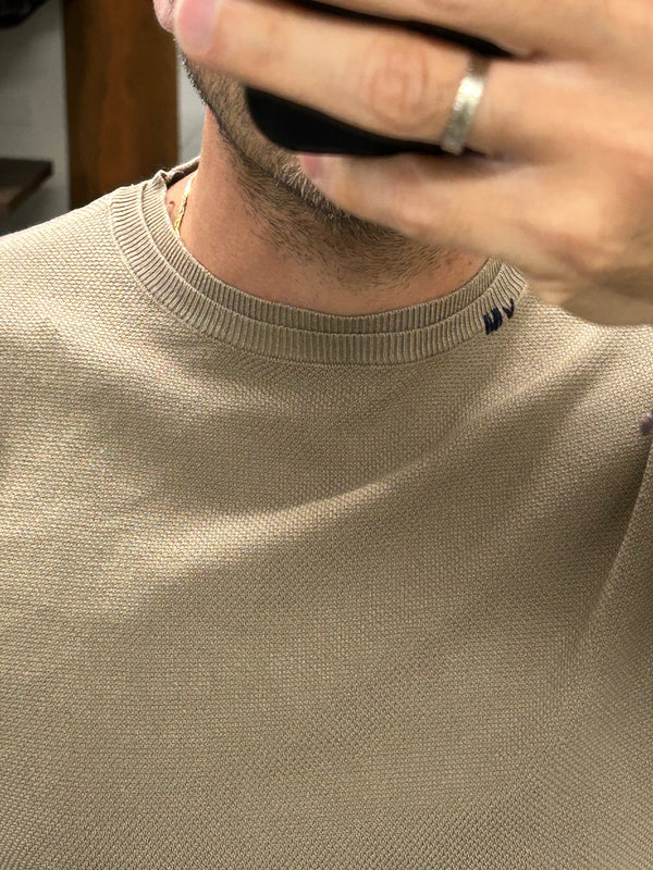 Maglia PUNTO RISO khaki