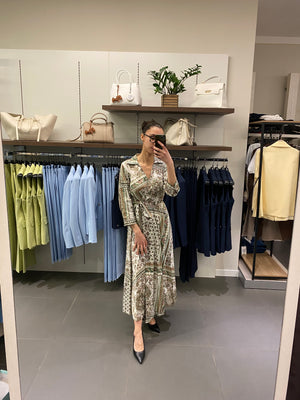 Abito LUNGO FLOREALE verde