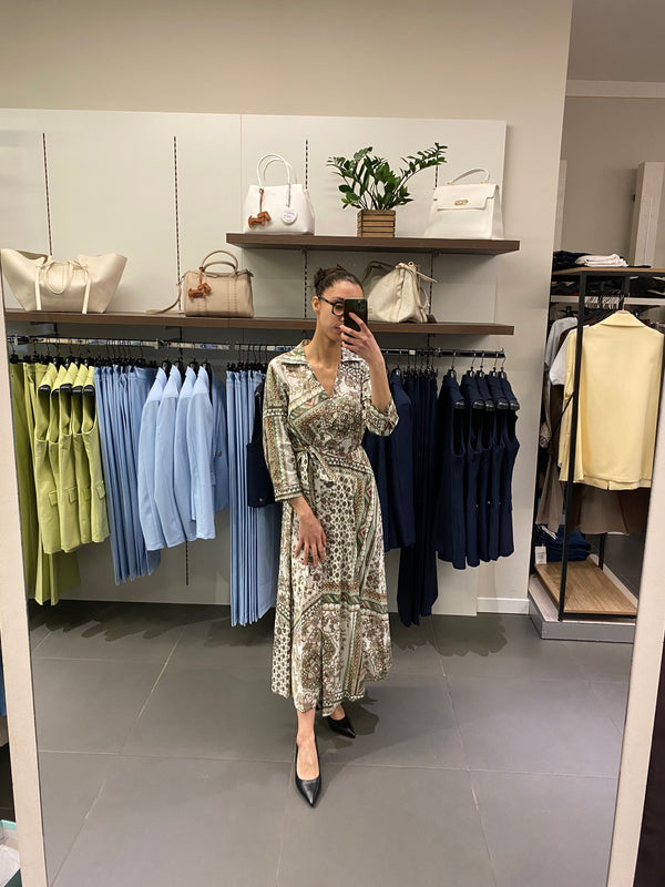 Abito LUNGO FLOREALE verde