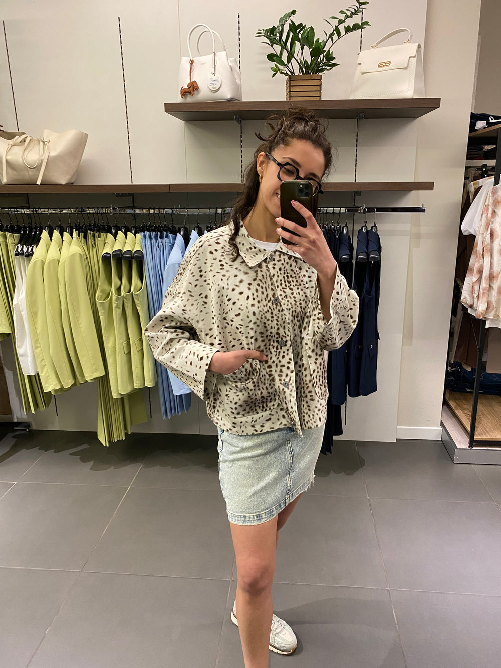 Giacca effetto MUCCATO beige