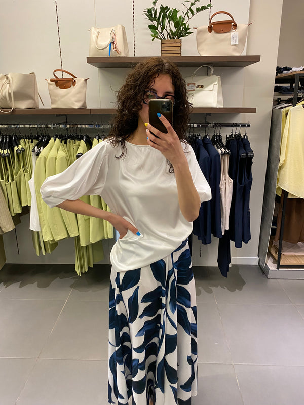 Casacca LUISA satin bianco