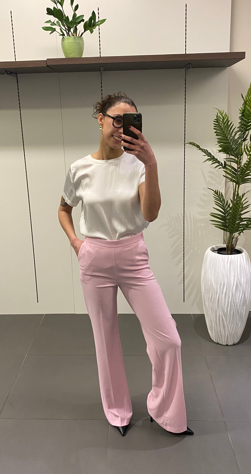 PANTALONE PROFILI IN RASO