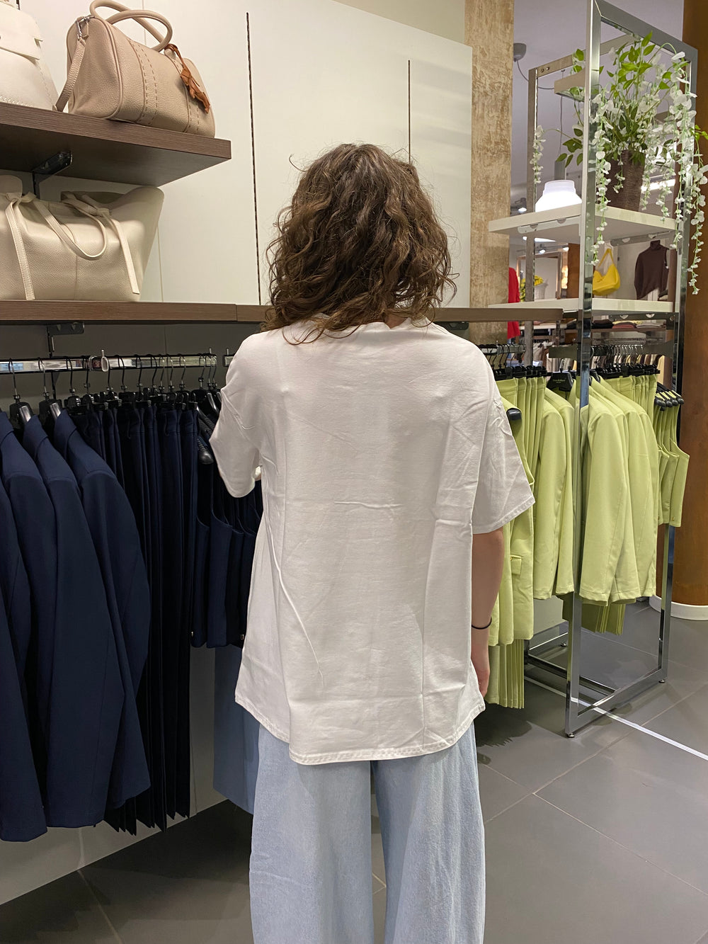 T SHIRT STAMPA ANGELO bianco