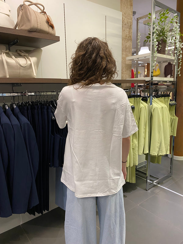 T SHIRT STAMPA ANGELO bianco