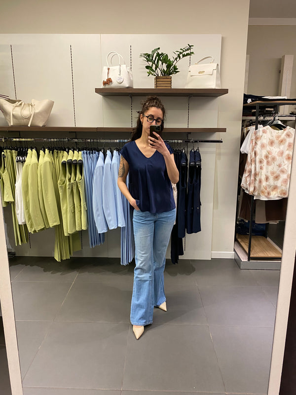 T-shirt SATIN blu