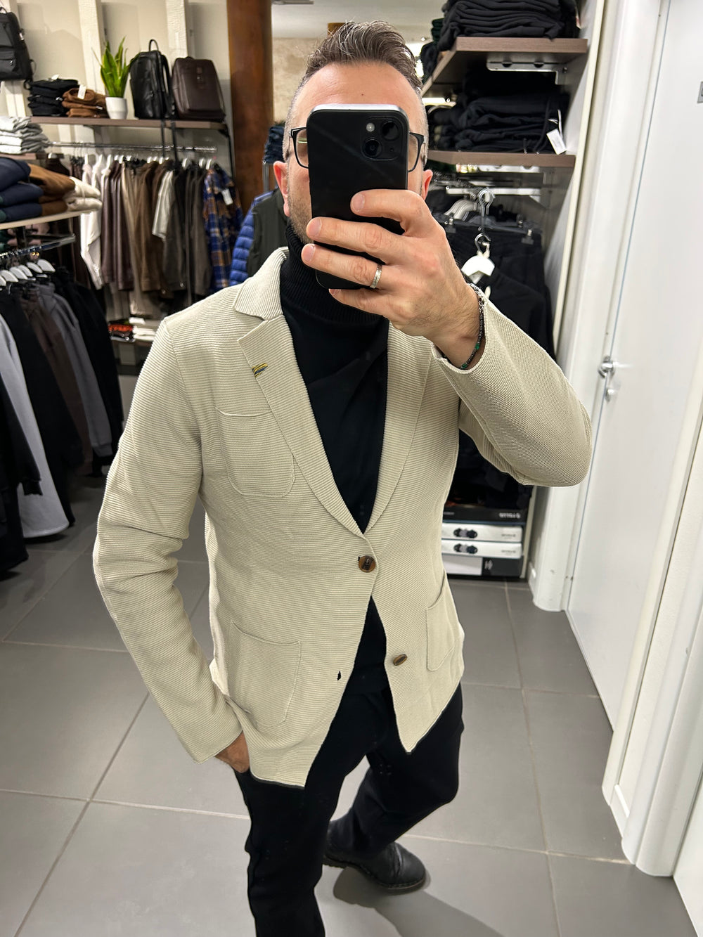 Giacca ENOS in lana beige