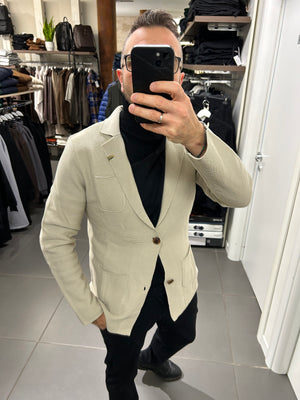 Giacca ENOS in lana beige