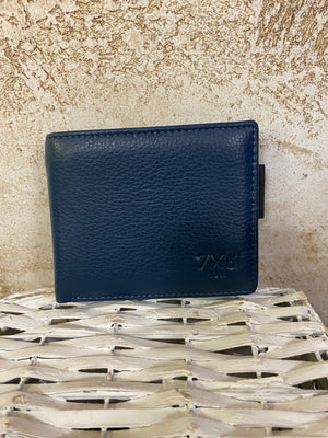 Portafogli vera pelle BLU