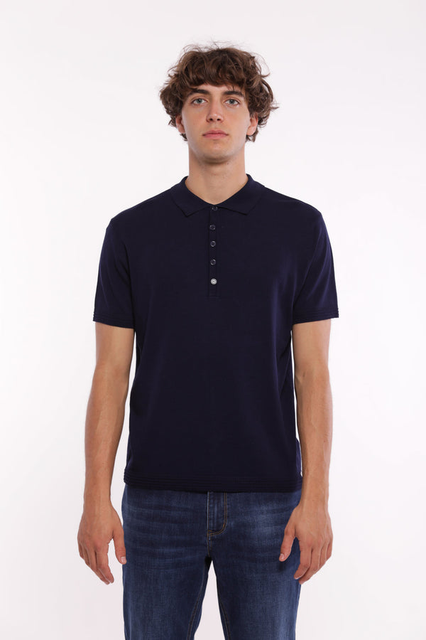 Polo in MAGLIA BASIC blu