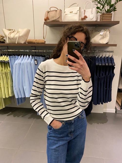 Maglioncino RIGA SOTTILE bianco