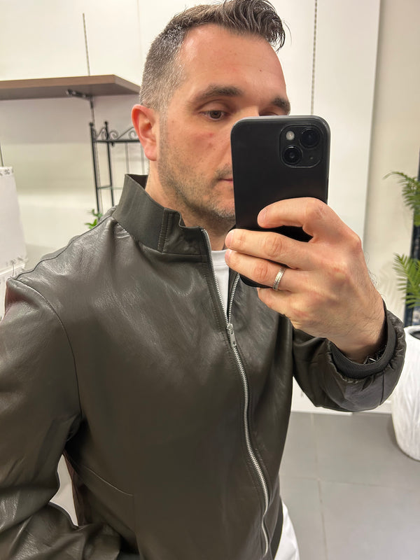 BOMBER ECOPELLE MORO