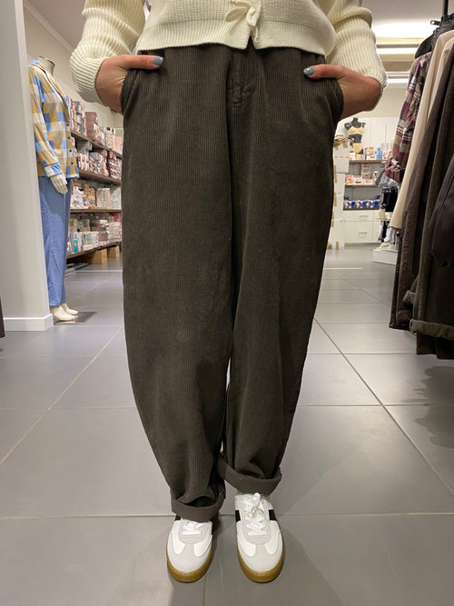 PANTALONE IN VELLUTO A COSTE