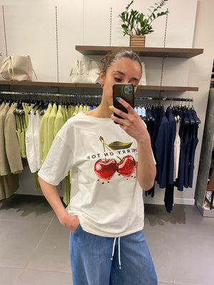 T-shirt CHERRY bianco