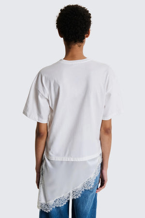 T-SHIRT RASO E PIZZO