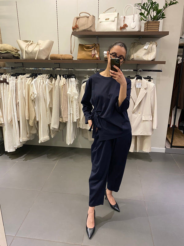 COORDINATO IN PUNTO MILANO BLU