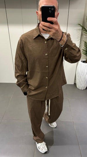 Coordinato camicia+pantalone moro