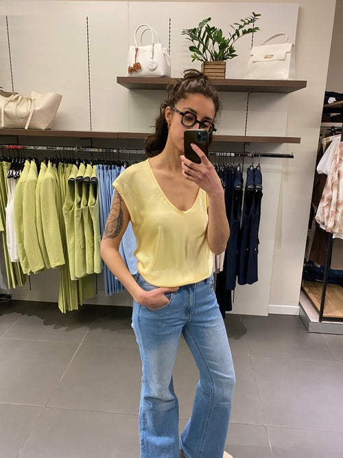 T-shirt SATIN giallo