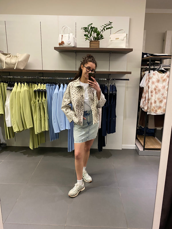 Giacca effetto MUCCATO beige
