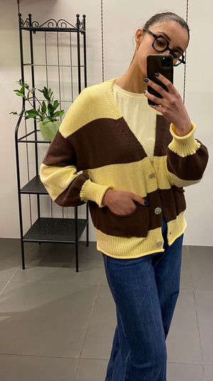 Golfino a righe in cotone