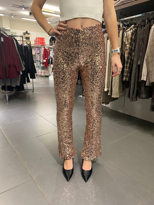 PANTALONE PAILLETTES oro rosa