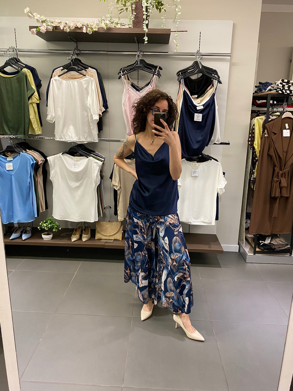 Canotta SATIN blu