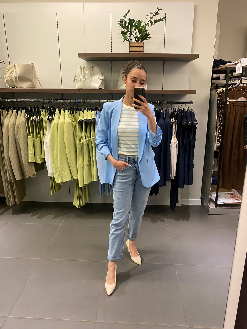 Blazer ARRICCIATO Azzurro