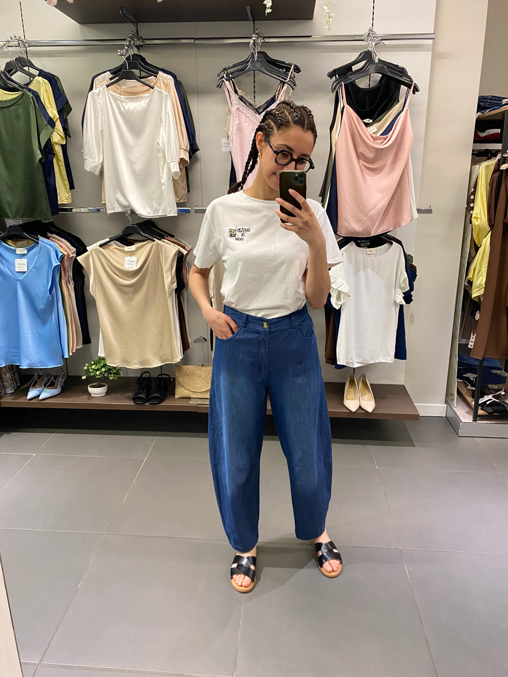 Jeans BARREL chambray