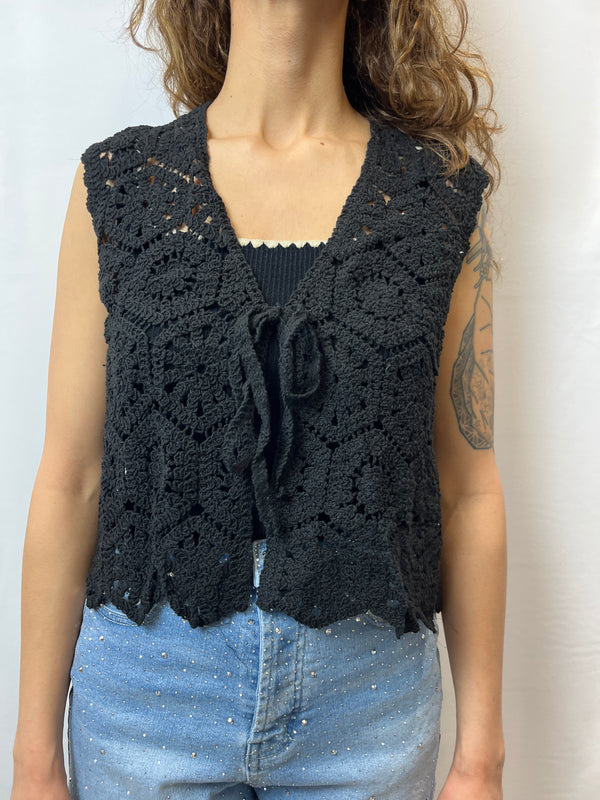 GILET CROCHET CON FIOCCHI
