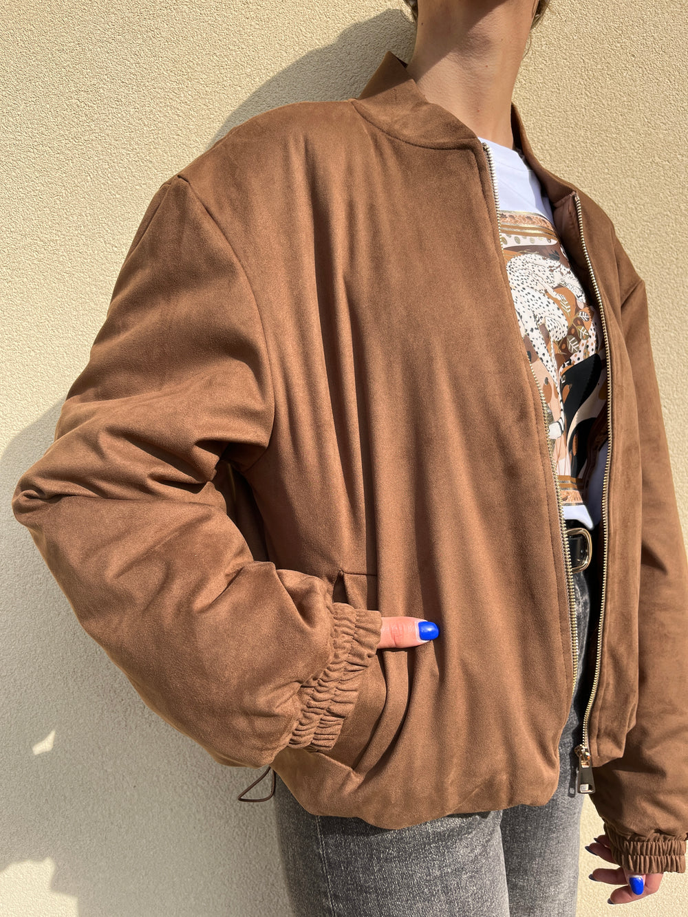 BOMBER SUEDE