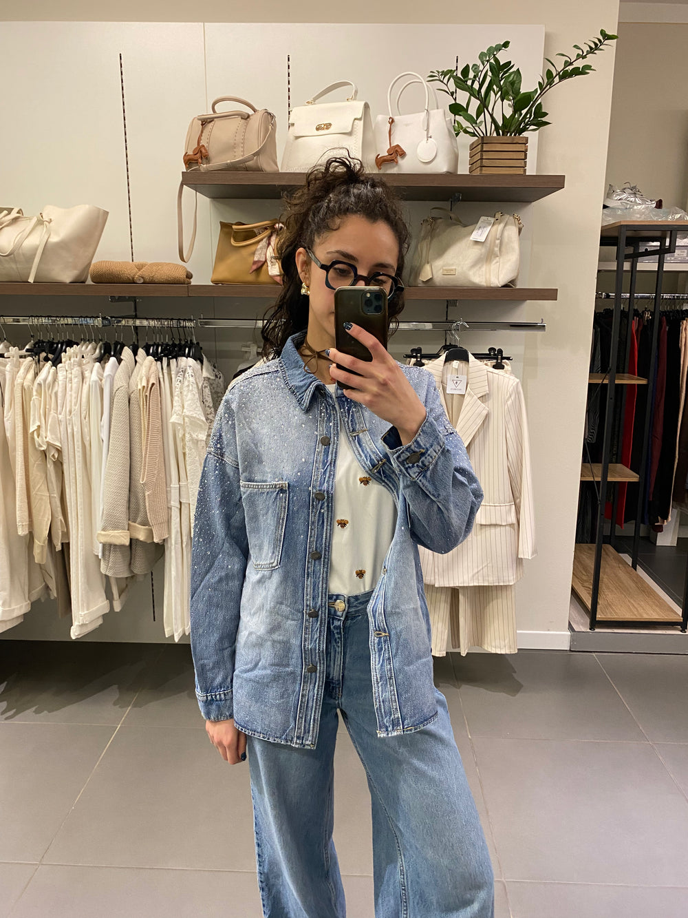 Giacca in jeans STRASS