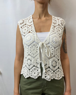 GILET CROCHET CON FIOCCHI