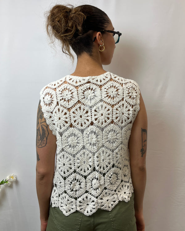 GILET CROCHET CON FIOCCHI